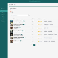 Screenshot of CD-manager app